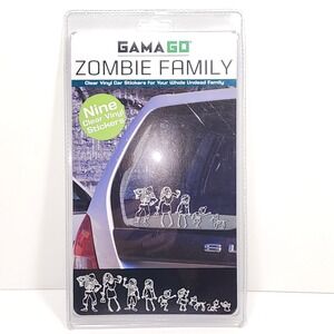 Zombie Family Car Stickers (By GAMAGO) 9 Clear Vinyl Stickers New